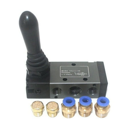 

KAIRUITE Pneumatic Hand Pull Valve 4H210-08 5 Port 2 Position With 6mm OD Tube Connecter