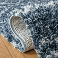 thumbnail image 5 of SAFAVIEH Pro Lux Marie Geometric Shag Area Rug, Blue/Ivory, 6'7" x 6'7" Round, 5 of 8