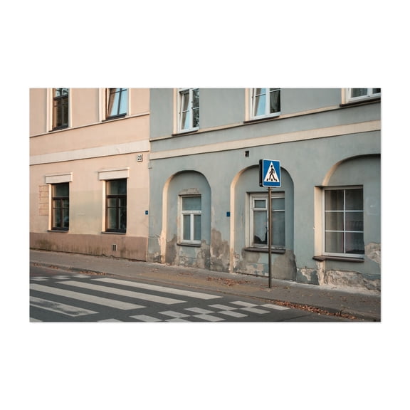Crosswalk, Vilnius - Vilnius Vilnius Lithuania Photography Unframed Wall Art Print 5 x 7 inches