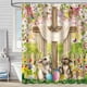 thumbnail image 1 of Cortina de Ducha de Pascua con Estampado Floral de Acuarela, Tela de Poliéster | Decoración de Baño Primaveral de 180 X 180 Cm | Tela Impermeable y Lavable | Cortina de Privacidad para Baño de Hotel,, 1 of 6