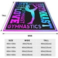 thumbnail image 2 of LHSHID Love Gymnastics Blanket Fleece Throw Home Decor Soft Cozy Blanket Bed Couch Sofa for Girls Boys Teens 60"x80", 2 of 7