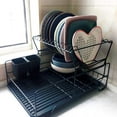 thumbnail image 2 of Dish Drying Rack for Kitchen Dish Drainer Dish Drying Rack Over The Sink Adjustable Dish Drying Rack 2 Tier, Suitable for Storage of Plates, bakeware, Tableware and Chopsticks., 2 of 8