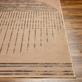 thumbnail image 4 of Hauteloom Yuki Natural Jute Looking Recycled Material Living Room, Bedroom Area Rug - Machine Washable - Round Pattern - Brown, Black - 9' x 12', 4 of 8