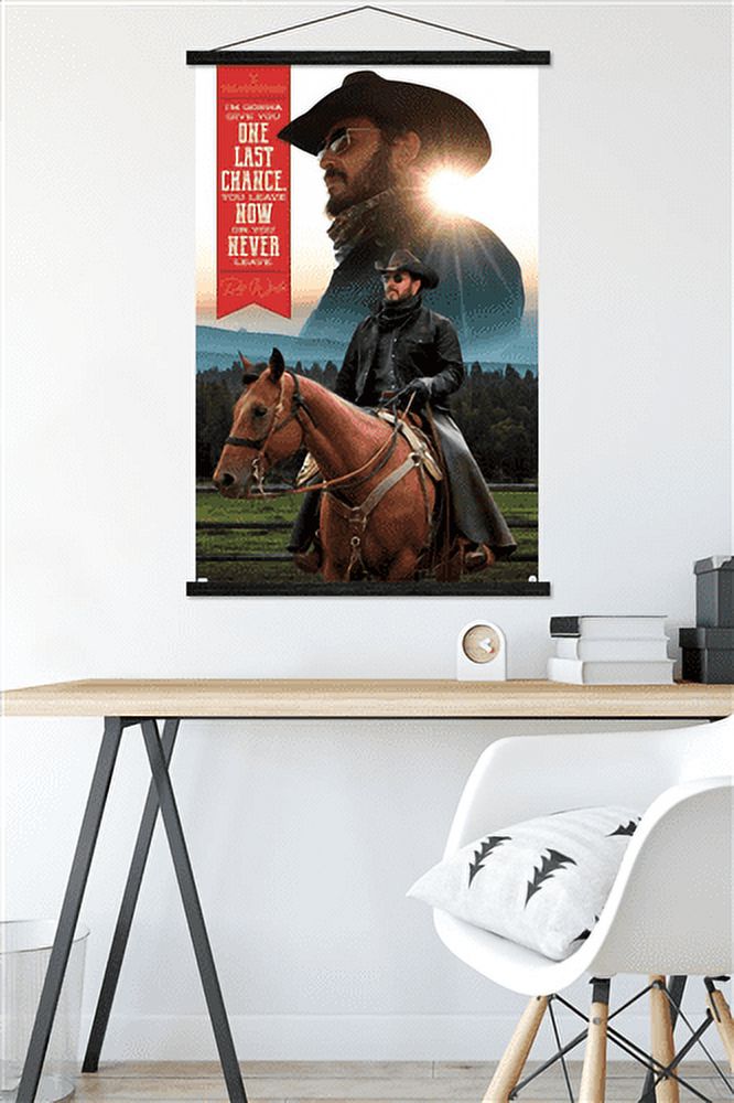 Yellowstone - Rip Wall Poster with Magnetic Frame, 22.375" x 34"