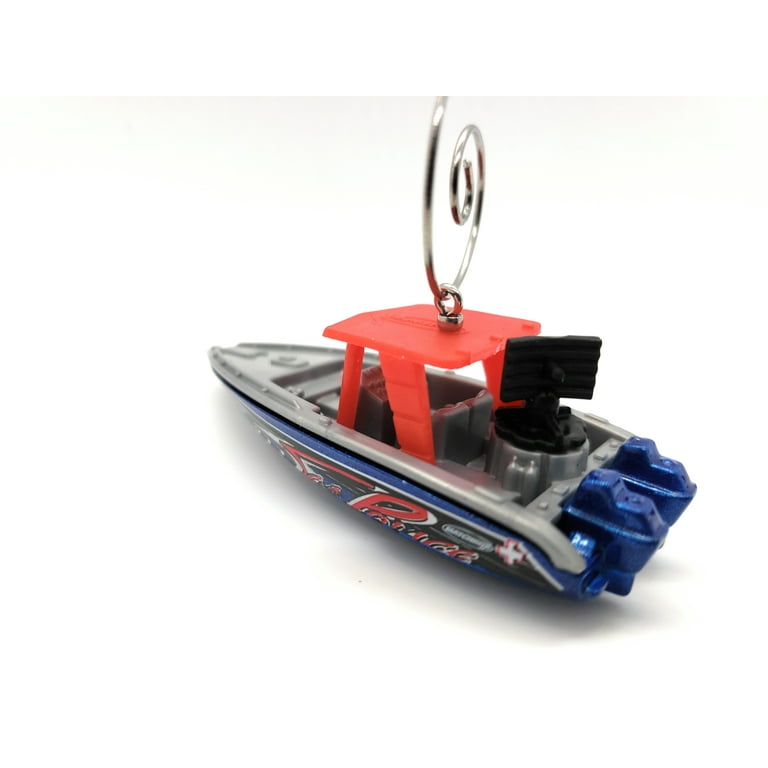 Sea Police Speed Boat Custom Christmas Ornament 1:64 Diecast Blue
