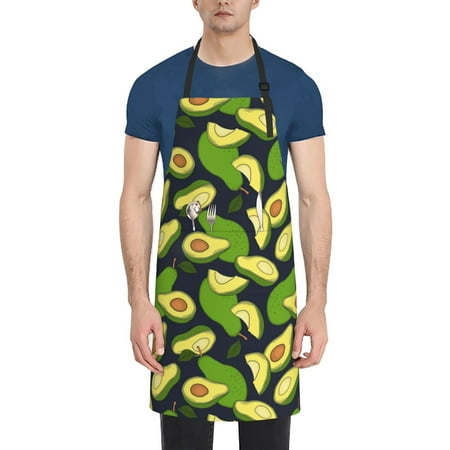 

Ocsxa Fresh Avocado Apron With Pockets Kitchen Bib Waterproof Resistant Women Men Unisex Adjustable