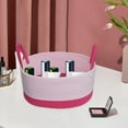 thumbnail image 6 of Yonrjhukm Desktop Storage Basket, Woven Cotton Thread Storage Basket for Organizing Toys, Books, and Household Items, Elegant Decorative Basket with Portable Handle and Durable Design, 6 of 7