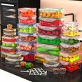 thumbnail image 3 of Contenedores de almacenamiento de alimentos RockBerry, 70 unidades, 1500 ml, apilables, 3 of 7