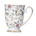 thumbnail image 3 of Taza de cerámica para mujeres Regalo Taza de té de cerámica con mango Diseño floral Floral Decorative Creative Drinkware Copa de leche Taza de café Flor multicolora, 3 of 8