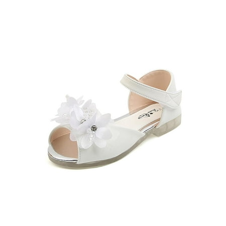 

Hesxuno Toddler Kids Sandals Shoes Children Girls Sandals Princess Open-toed Soft Bottom Pearl Beaded Flowers Shoes Baby Girls Boys Sneakers