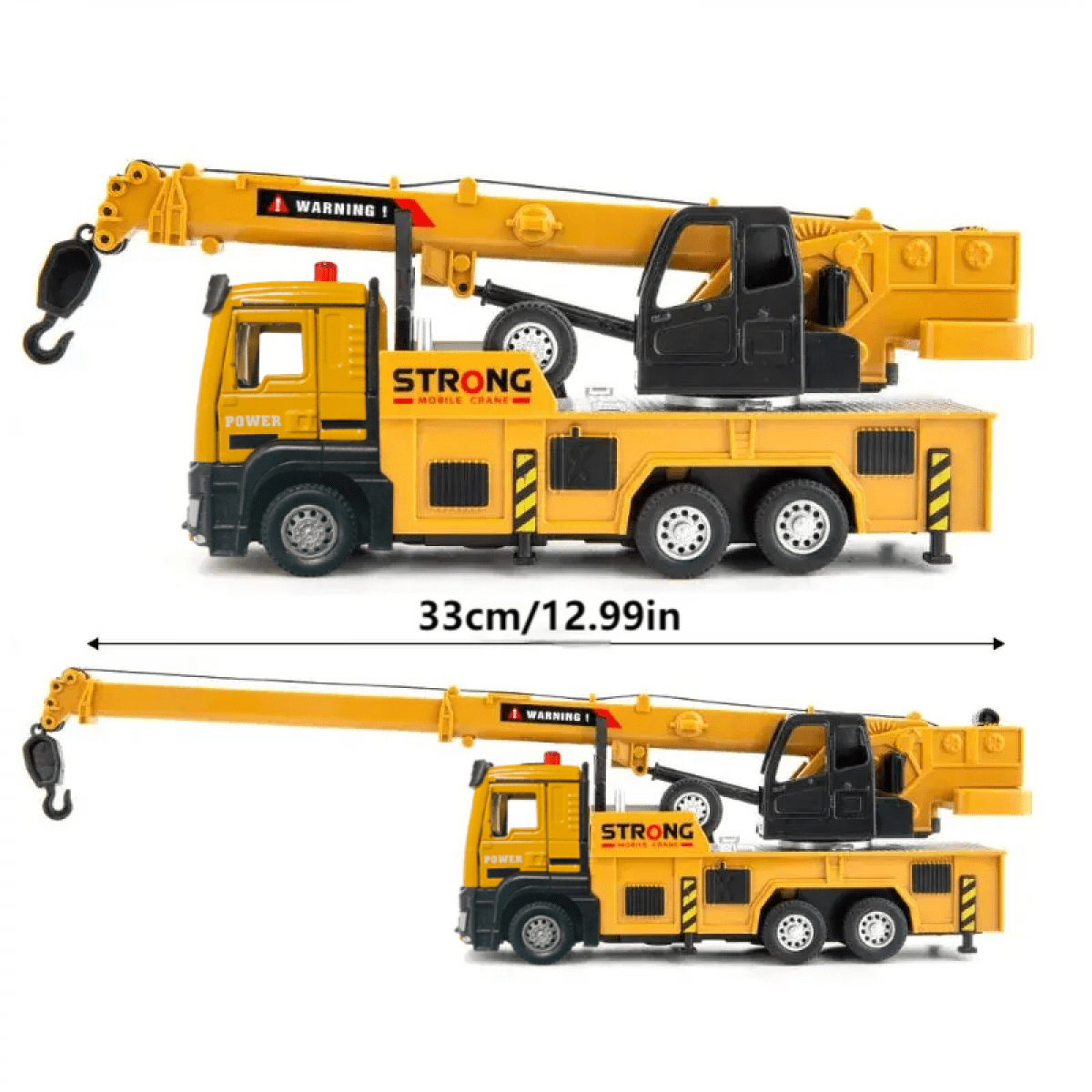 Crane Truck Toy Construction Vehicle for Kids Alloy Crane Machine Tow Truck with Lights and Sounds for Boys Girls Christmas Birthday Gifts
