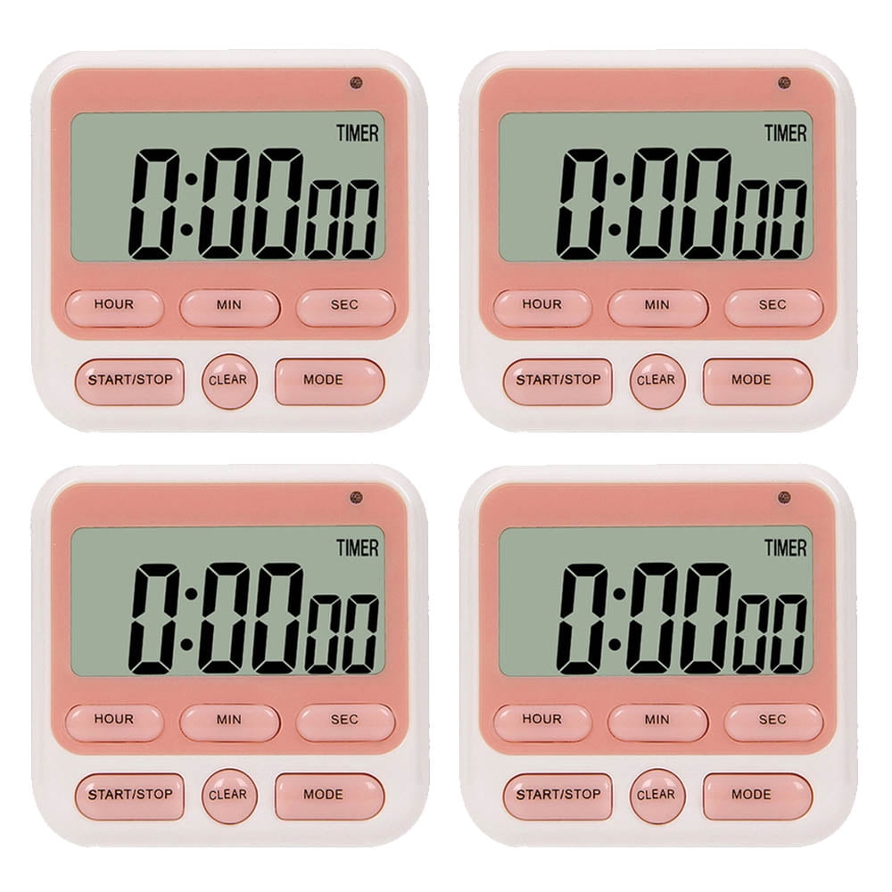 KTKUDY Digital Kitchen Timer with Mute/Loud Alarm Switch ON/Off Switch, 24  Hour Clock & Alarm, Memory Function Count Up & Count Down for Kids Teachers