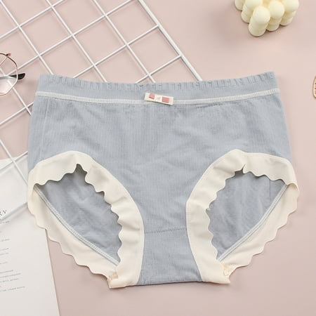 

Gubotare Women S Panties Girl High Waist G String Brief Pantie Thong Lingerie Knicker Lace Underwear Blue One Size