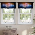 thumbnail image 2 of LALILO Kitchen Curtain Valance Holiday Firework Rod Pocket Window Curtain 52"x 18" Set of 2, 2 of 6