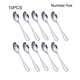thumbnail image 5 of Cucharas de acero inoxidable Yuarrent 10 Piezas para hogar café leche té helado sopa postre, 5 of 6