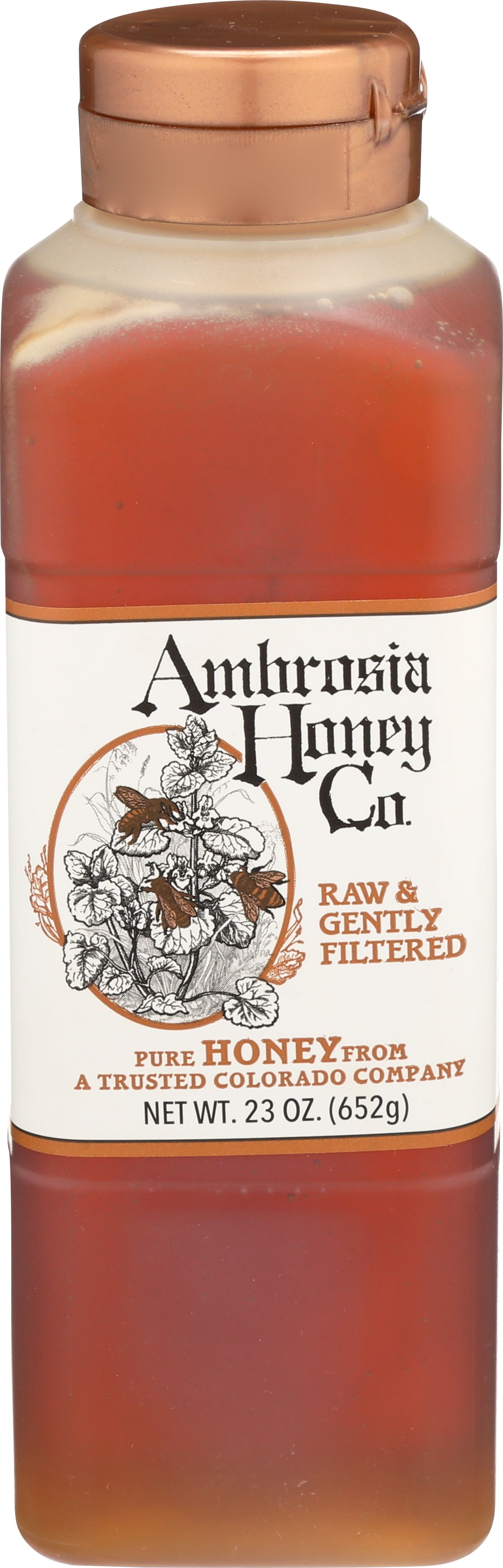 Ambrosia Honey Co. Domestic, Pure, Raw, Gently Filtered Honey, 23 fl oz