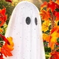 thumbnail image 4 of Halloween Decorations Outdoor,4FT Hanging Swing Ghost with Remote Control String Lights,Spooky Cute Outdoor Early Halloween Decorations for Front Porch Yard Tree Garden,Light-Up Flying Ghost, 4 of 9