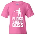 thumbnail image 2 of Floss Like A Boss - Flossin Dance Funny Emote Youth T Shirt - X-Large - Azalea Pink, 2 of 6