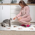 thumbnail image 3 of Highland Cow and Flower Print Anti Fatigue Kitchen Rugs Set Of 2, Non Slip Washable Decorative Floor Mats for Kitchen Sink Laundry, 17"x30" and 17"x47", 3 of 6