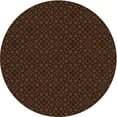 thumbnail image 1 of Ahgly Company Machine Washable Indoor Round Transitional Saddle Brown Area Rugs, 4' Round, 1 of 7