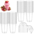 thumbnail image 2 of Clear Plastic Drinking Cups Plastic Drinking Cups with Lid Transparent Plastic Cups Disposable Plastic Drinking Cups for Party, 2 of 8