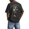 thumbnail image 4 of Christian Graphic T Shirts for Men Vintage Acid Wash Tshirt Oversized Short Sleeve Faith Shirts Casual Streetwear Summer Tops, 4 of 9
