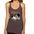 thumbnail image 2 of Wild Bobby, Cute Pug Life Living, Animal Lover, Women Tri-Blend Racerback Tank Top, Brown, Small, 2 of 4