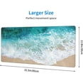 thumbnail image 3 of Beach Ocean Coastal Extended Mouse Pad 31.5x11.8 Inch Sea Wave Cool Summer XL Desk Mat NonSlip Rubber Base with Stitched Edges Perfect for Office, Home, and Gaming, 3 of 6