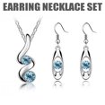 thumbnail image 2 of YUEHAO Jewelry Sets Occident Jewelry Set Diamond Pendant Alloy Earrings Necklace Set As Shown, 2 of 5
