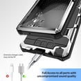 thumbnail image 3 of Decsae for Samsung Galaxy S24 Ultra Full Body Protection Case,Built-in Screen Protector,Foldbale Invisible Kickstand,Military Grade Drop Heavy Duty Shockproof Metal Frame Non-Slip Durable Cover,Silver, 3 of 8