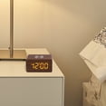 thumbnail image 2 of Digital Alarm Clock Keychains and Keyrings Nightlight Wireless Charging Led Wooden Alarm Clock, Multifunctional Voice Controlled Mute Electronic Clock, Wireless Charging Clock, 2 of 5