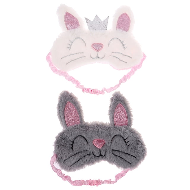antifaces de peluche con forma de conejo para dormir