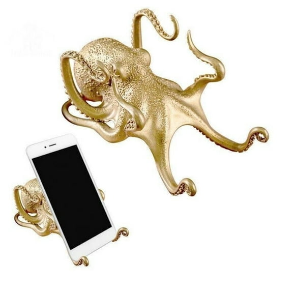 Octopus Animal Metal Gold Statue Small Sculpture Tabletop Figurine Decor Gifts
