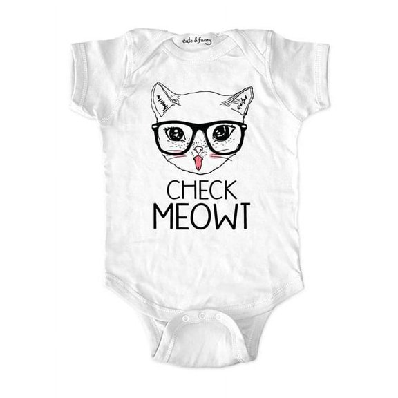 Check Meowt - wallsparks cute & funny Brand - baby one piece bodysuit - Great baby shower gift!