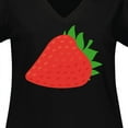 thumbnail image 4 of Inktastic Strawberry Fruit Women's Plus Size V-Neck T-Shirt, 4 of 5
