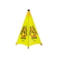 thumbnail image 1 of Alpine Industries - Sign - wet floor - cone - floor-standing - steel, polyester taffeta - yellow (pack of 5), 1 of 9