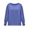 thumbnail image 6 of UFOUND Warm Sweaters Fashion Women Bow Collar Solid Color Buttons Long Sleeve Knitted Casual Warm Top Classic Dailywear Unique Winter Sweater, 6 of 6