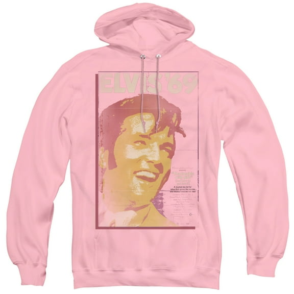 Elvis Presley Trouble With Girls Adult Pullover Hoodie Sweatshirt-Pink