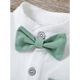 thumbnail image 6 of CARETOO Baby Boy Clothes Suit Floral Dress Shirt Shorts Suspender Pants Formal 95% Cotton 3pcs, 6 of 14