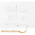 thumbnail image 3 of 4x6 Pièces Numéros de Table de Mariage en Acrylique avec Support 20 Pouces Numéros de Table Transparents avec Support pour Réception de Mariage Panneau Numéro de Lieu Impression de Carte Police de Calligraphie pour Événement Banquet 20 Tares, 3 of 5
