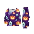 thumbnail image 6 of Halloween Family Matching Pajamas Sets, Halloween Family Spooky Loungewear Indoor, Pumpkin Ghost Holiday PJS Sleepwear, Seasonal Halloween Party Family for Home Relaxing Casual Daily Wear, 6 of 7