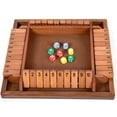 GDDTOY 2PCS 14 Players Shut The Box Dice Game Wooden Board Table Math