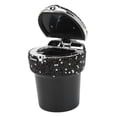 thumbnail image 2 of Auto  Holder, LED Light Indicator -Studded Smokeless Universal Bling Bling Car Ashtray  For Vehicle Black,White,Red, 2 of 8