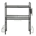 thumbnail image 4 of 2 Tier Over the Sink Dish Drying Rack with Utensil Holder Kitchen Dishes Drainer Shelf Washing Organizer, 4 of 8
