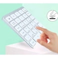 thumbnail image 1 of Bluetooth Number Pad Rechargeable 28 Keys Wireless Mini Numeric Keypad Numpad for Tablet Computer White, 1 of 4
