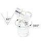 thumbnail image 4 of Adaptador de , adaptador giratorio de 360 grados de cobre cromado para accesorios de adaptador de con regulador de 49x36x22mm Baoblaze Adaptador regulador, 4 of 7