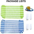 thumbnail image 5 of 2 Pack Premium Swimming Pool Floating Hammock, Multi-Function Water Hammock Lounger Inflatable Raft with Air Pump (Green and Blue), 5 of 5