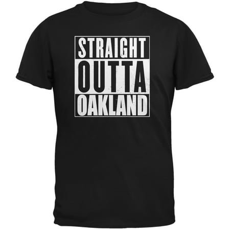 Straight Outta Oakland Black Adult T-Shirt