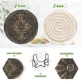 thumbnail image 5 of BZSMCE 6Pcs Drink Coasters With Holder 3.94Inch Design Black and Gold Flower Pattern Creative Coil Coaster Coasters Colors Absorbent Coasters for Drinks Coasters Set Thicken Heat for Home Table, 5 of 7
