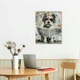 thumbnail image 3 of COMIO  Bathroom Wall Art, Funny Graffiti Dog Canvas Print Painting for Bedroom, Black and White Picture Decor, 3 of 5